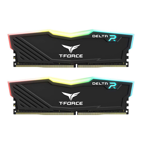 Operativ yaddaş RAM TeamGroup T-FORCE Delta RGB 32GB (2 x 16GB) DDR4-3200 PC4-25600 CL16 Dual Channel Desktop Memory Kit TF3D432G3200HC1 - Black