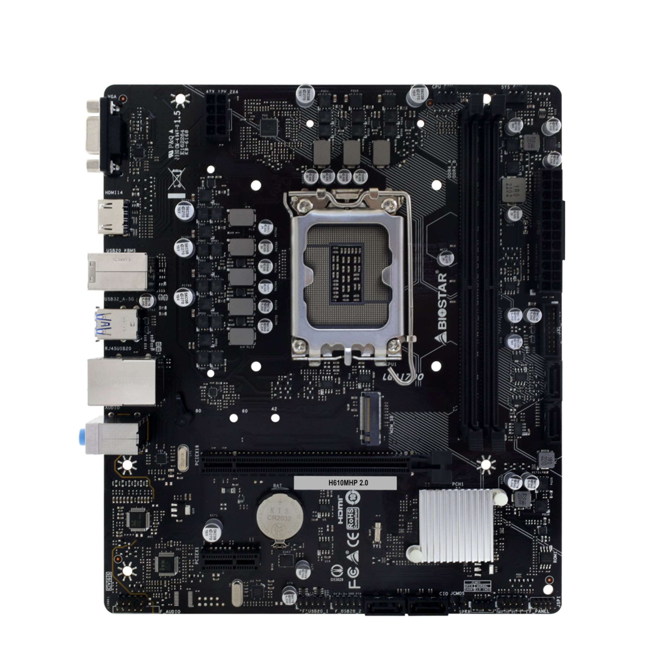 MOTHERBOARD BIOSTAR H610MHP 2.0 M2 DDR4