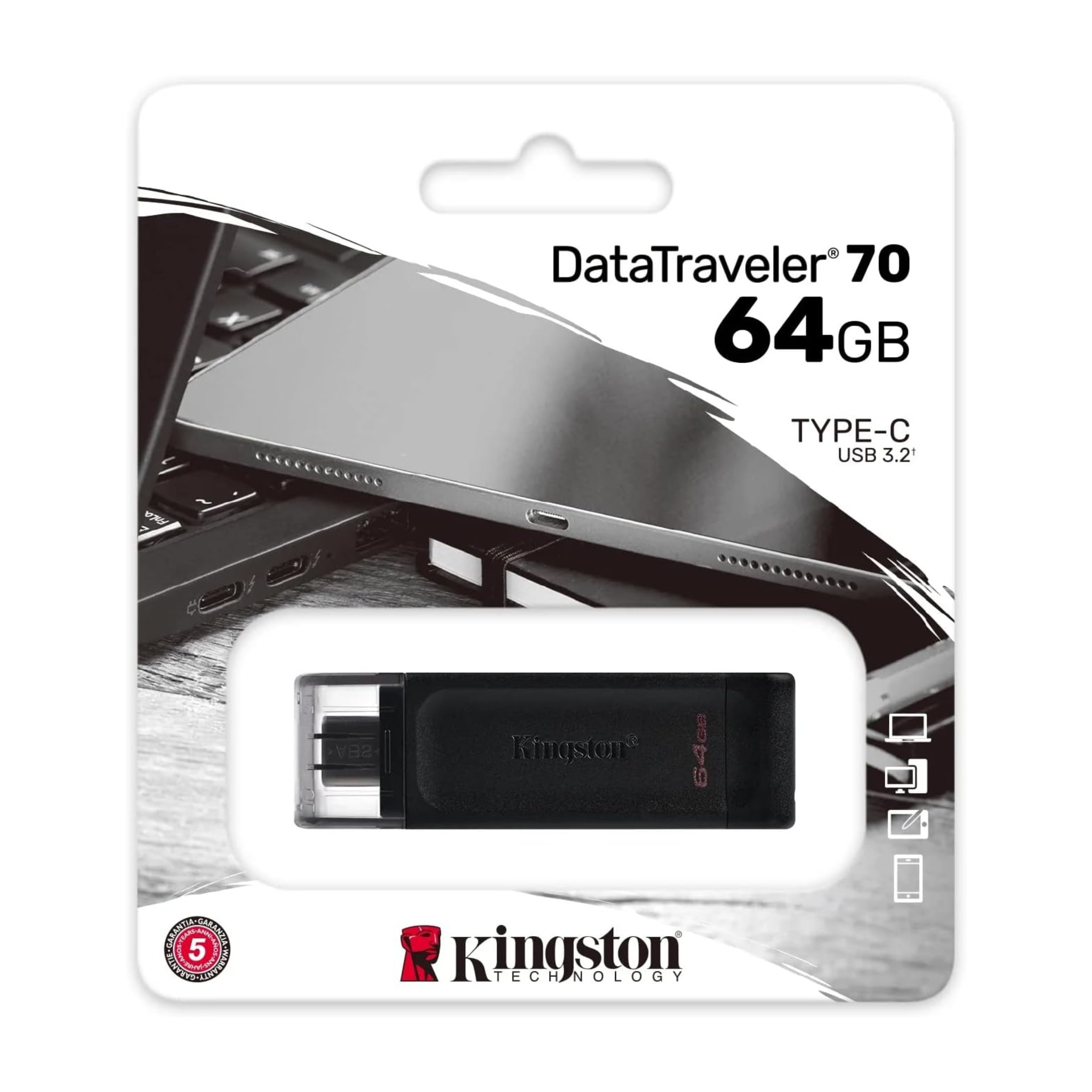 FLASH KINGSTON DATATRAVELER 70 64GB TYPE-C