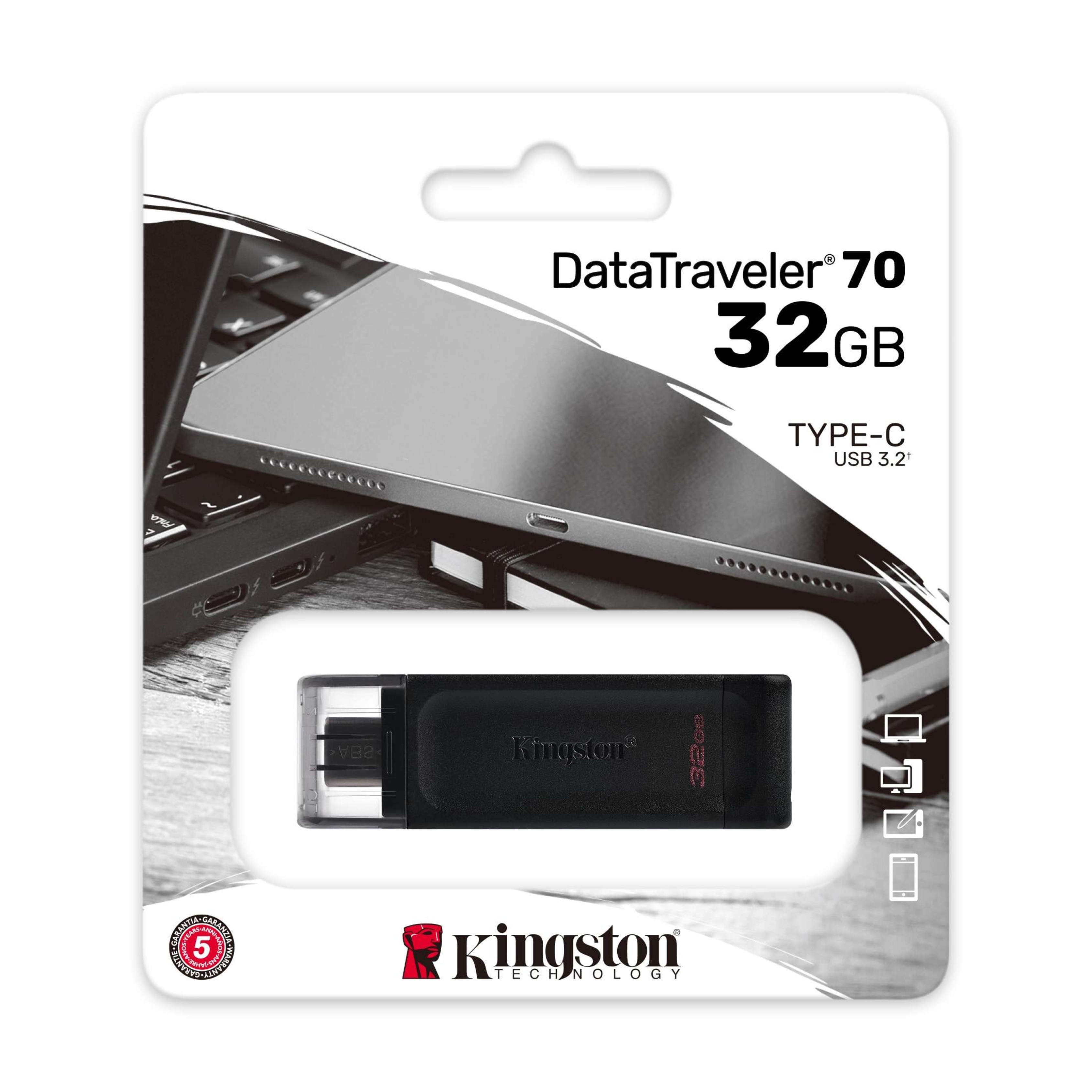 FLASH KINGSTON DATATRAVELER 70 32GB TYPE-C