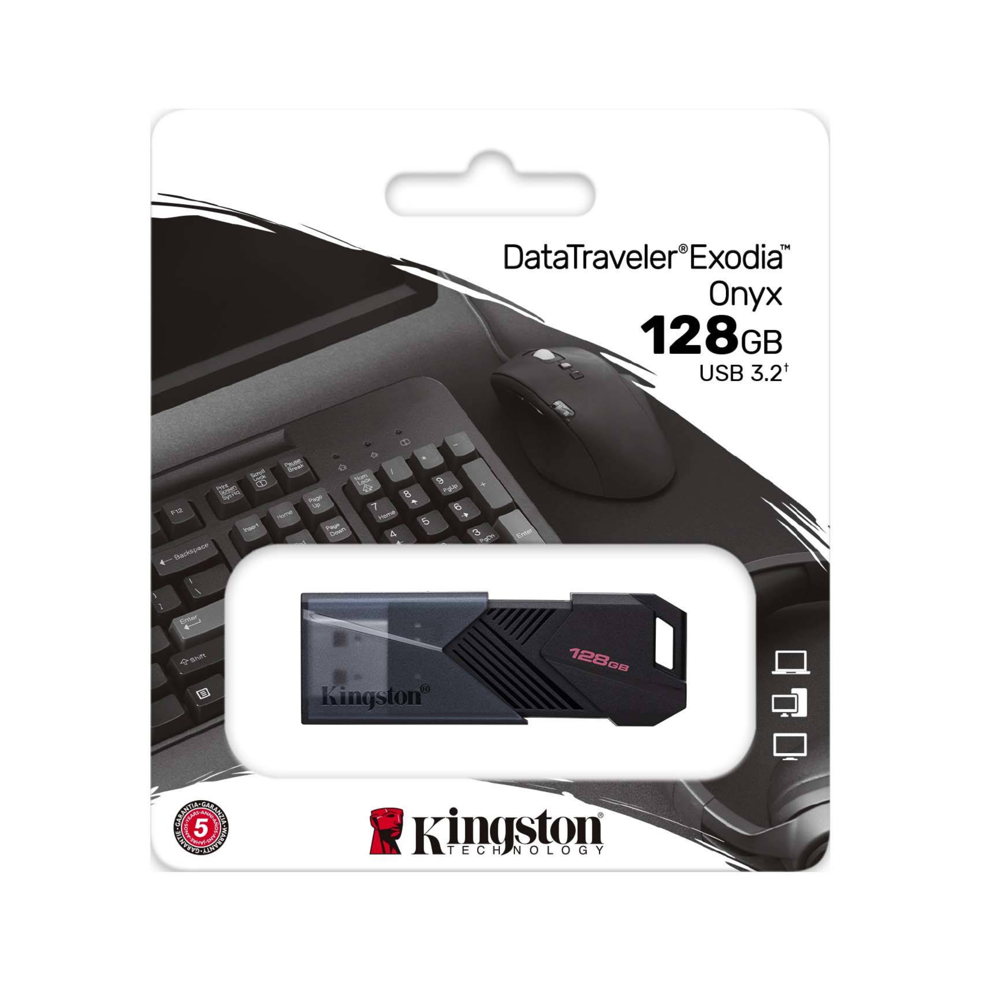 FLASH KINGSTON DATATRAVELER EXODIA ONYX 128GB