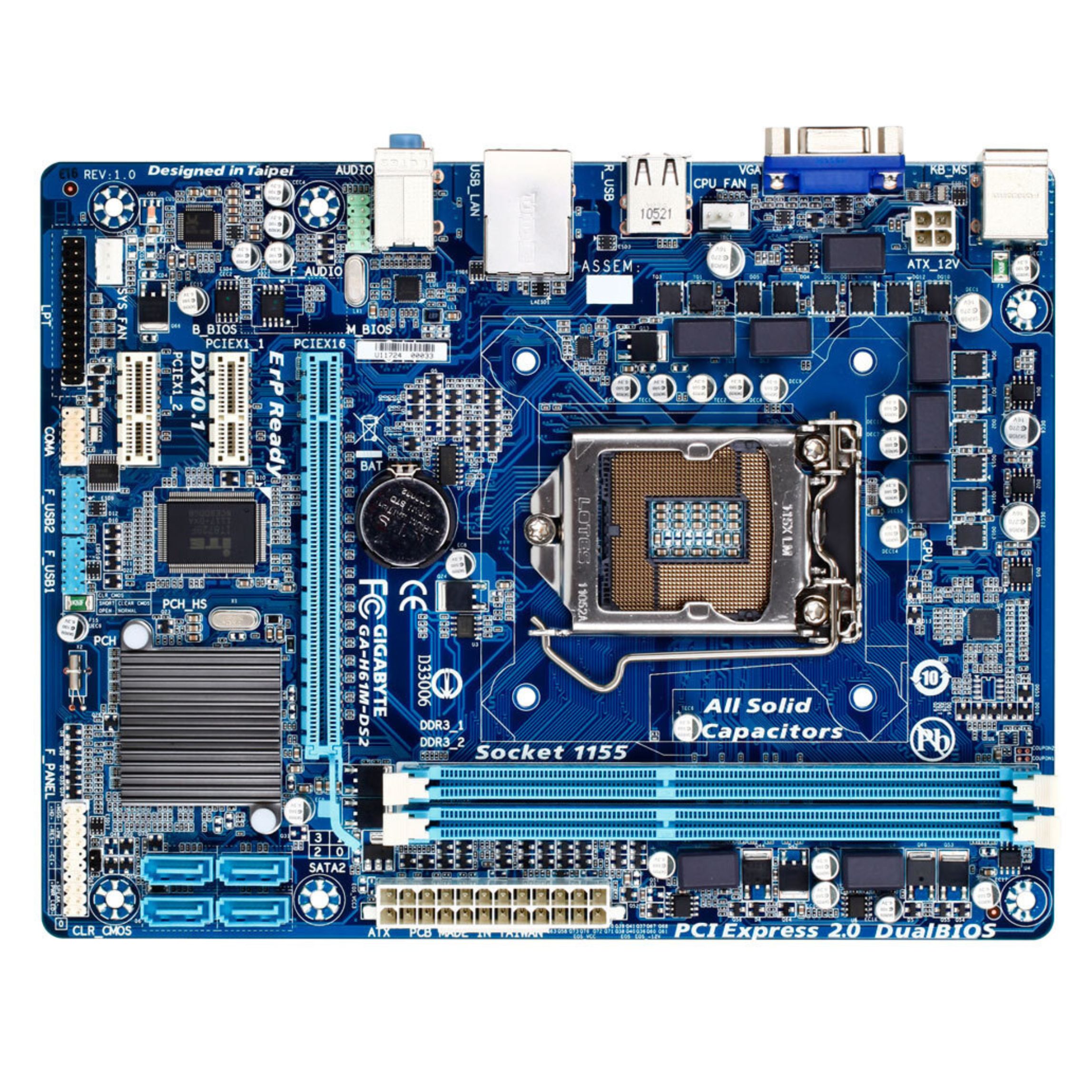 MOTHERBOARD GIGABYTE H61M-DS2