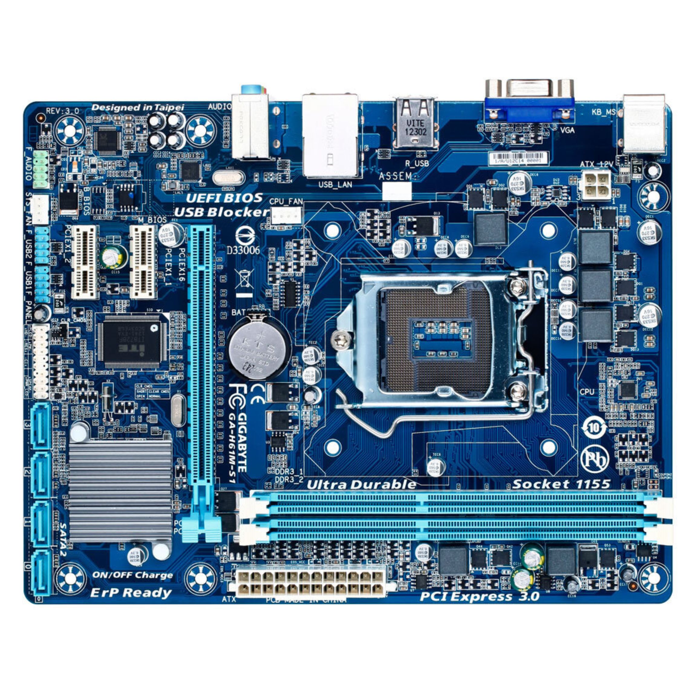 MOTHERBOARD GIGABYTE H61M-S1