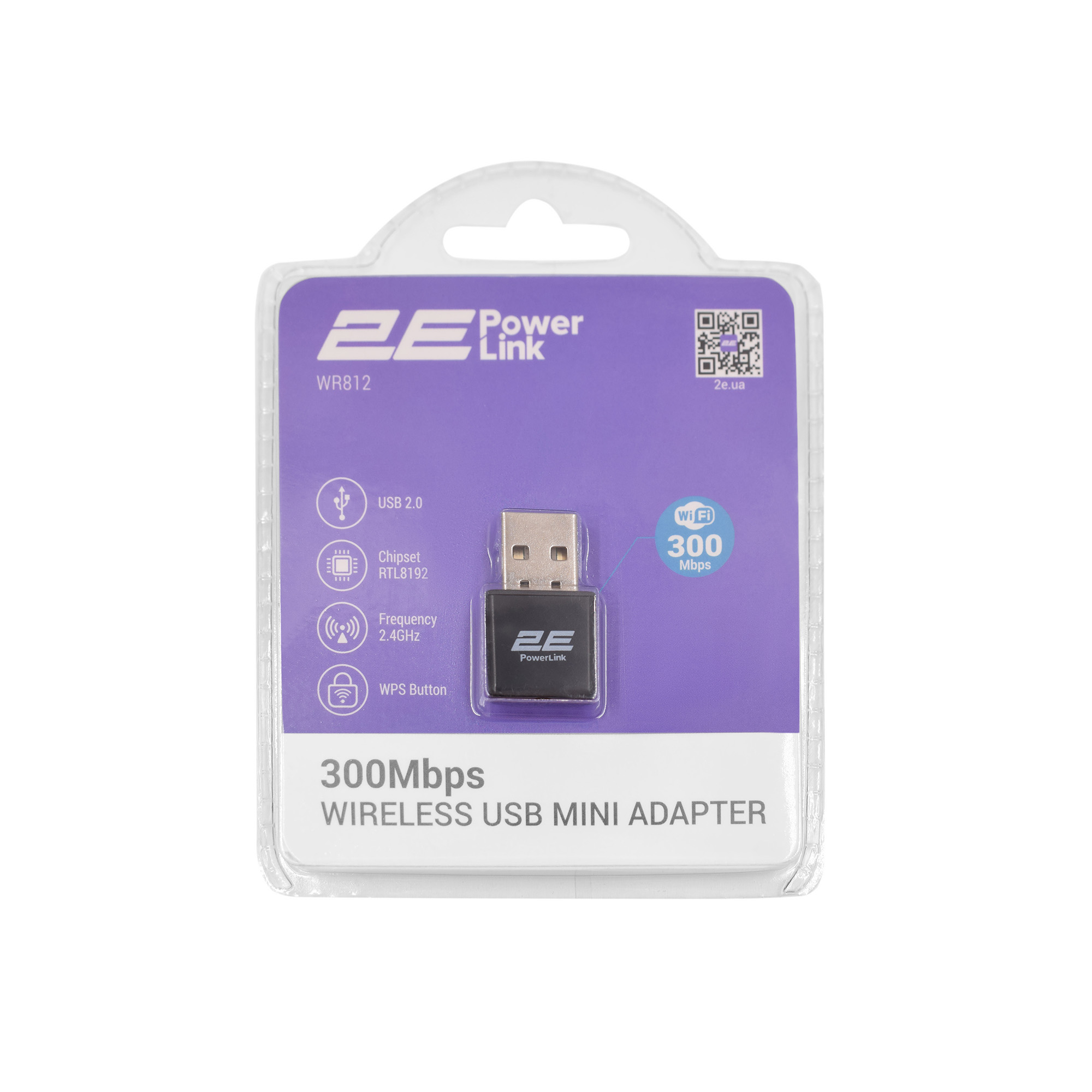 WI-FI ADAPTER USB 2E-WR812 300MBPS 2E-WR812