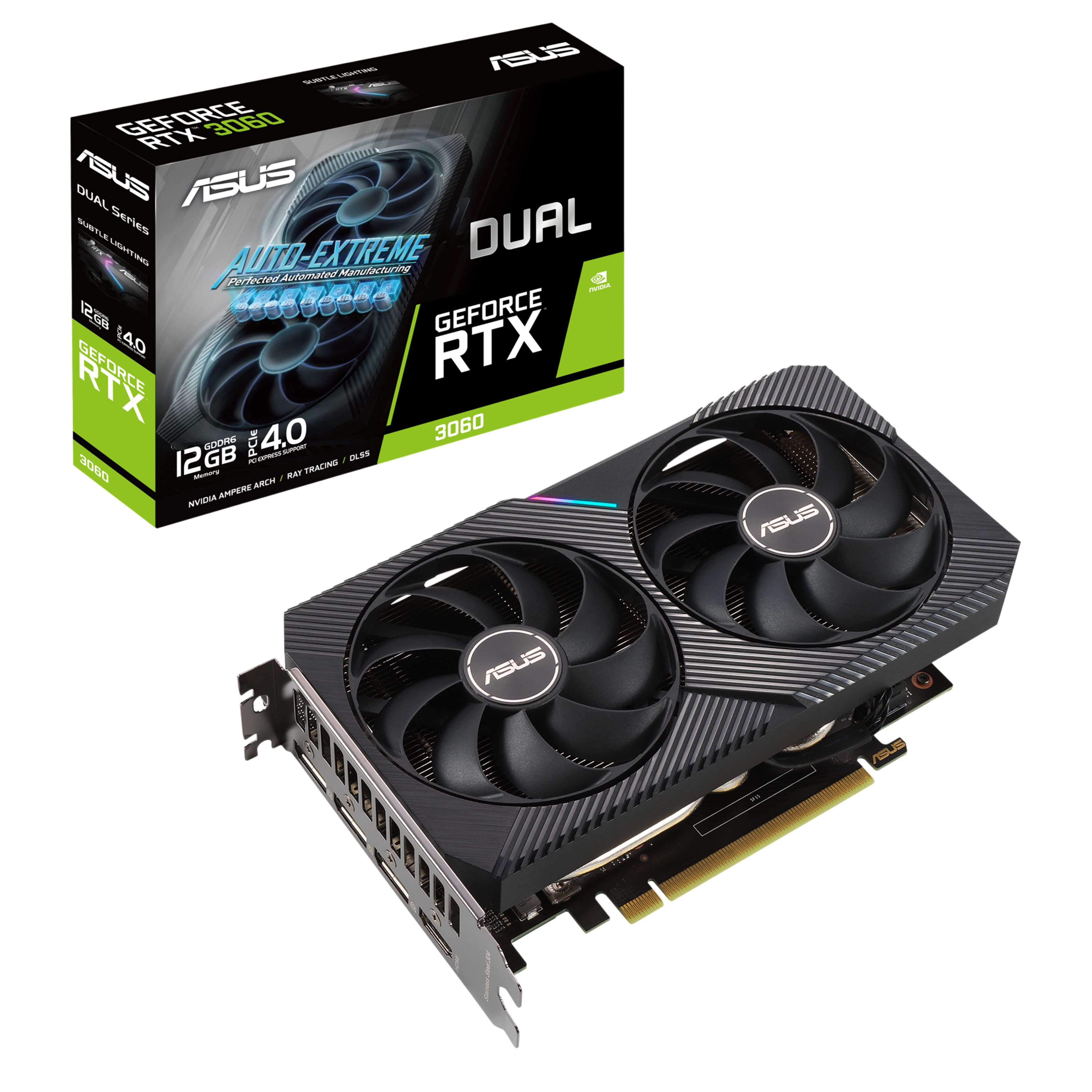 ASUS DUAL GEFORCE RTX™ 3060 V2 OC 12G 192BIT