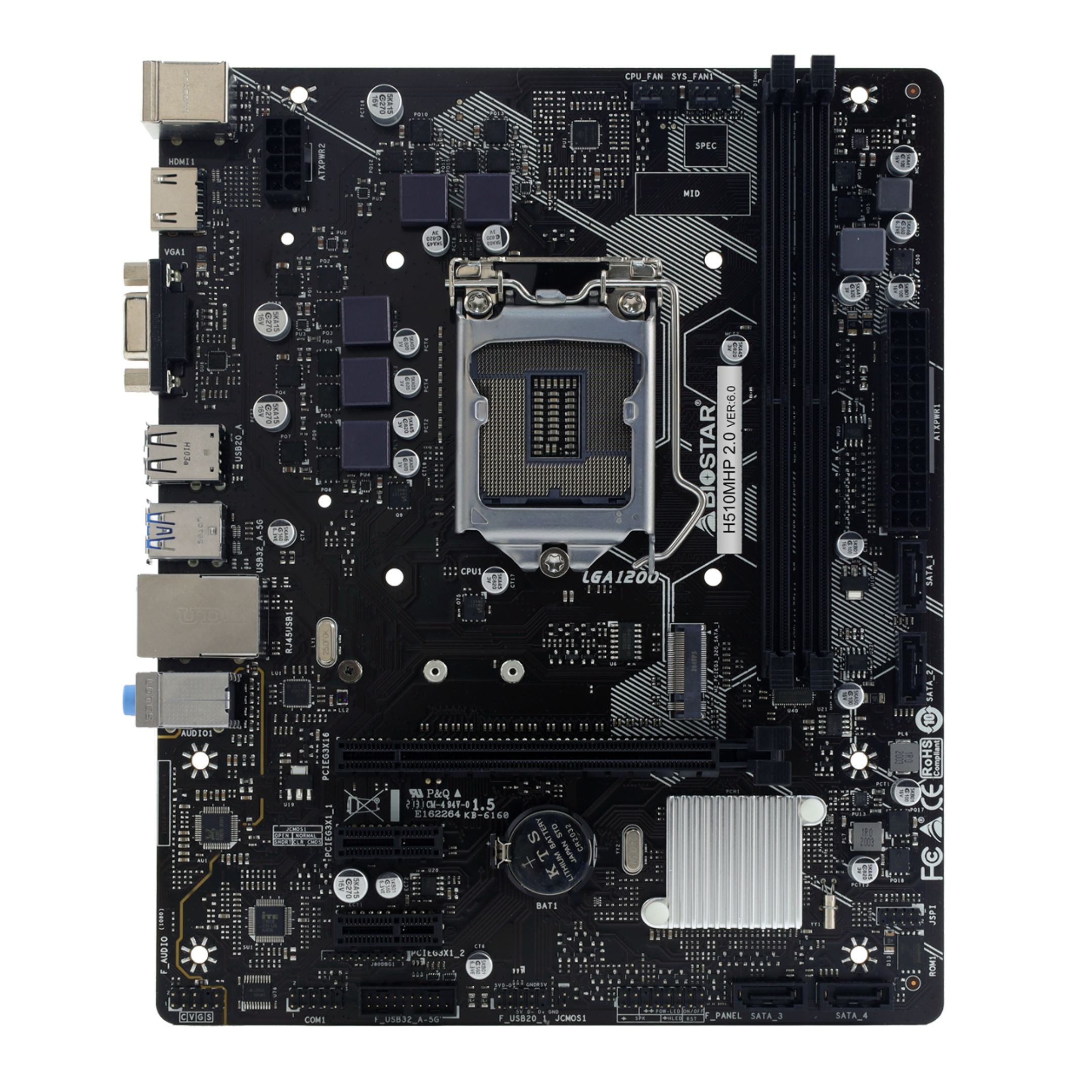 MOTHERBOARD BIOSTAR H510MHP 2.0 M2 DDR4