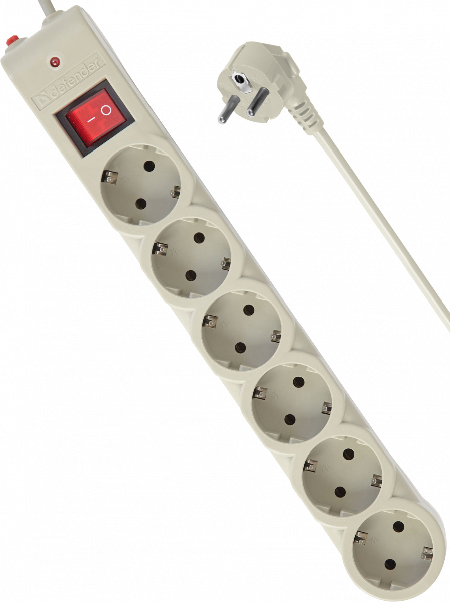 Surge protector Defender DFS 603 3 m, 6 outlets (99407)