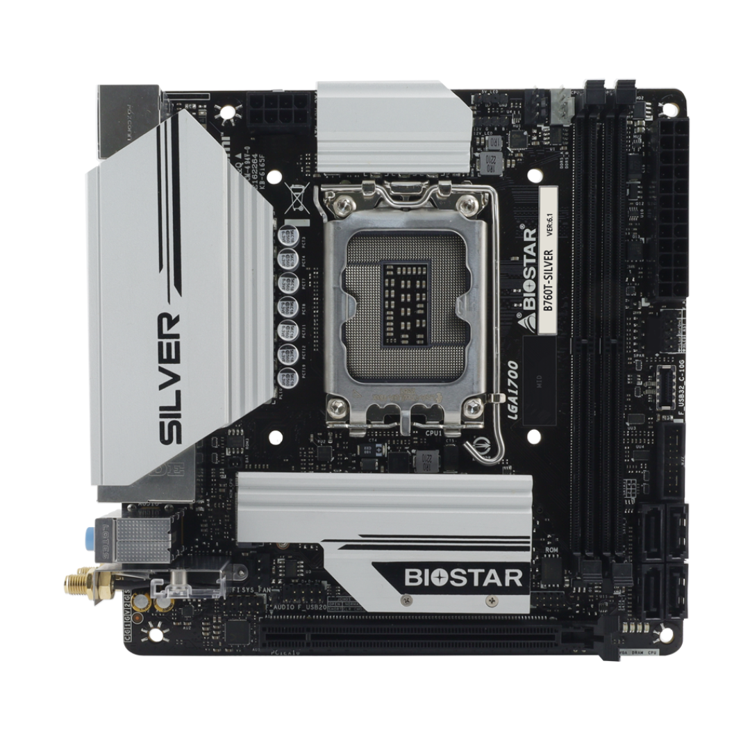 MOTHERBOARD BIOSTAR B760T-SILVER DDR5 MINI ITX
