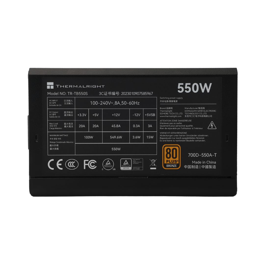 THERMALRIGHT TR-TB550S 80+BRONZE 550W POWER SUPPLY