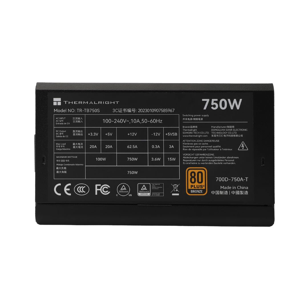 POWER SUPPLY THERMALRIGHT TR-TB750S 80+ BRONZE 750W