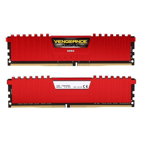 Operativ yaddaş RAM Corsair Vengeance  LPX 4800 MHz DDR5 DRAM 32GB (16GBx2) CL18 CMK32GX4M2D3600C18R (RED)