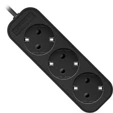 M318 grounding extension cord Switch, 1,8m, 3 outlets (99321)
