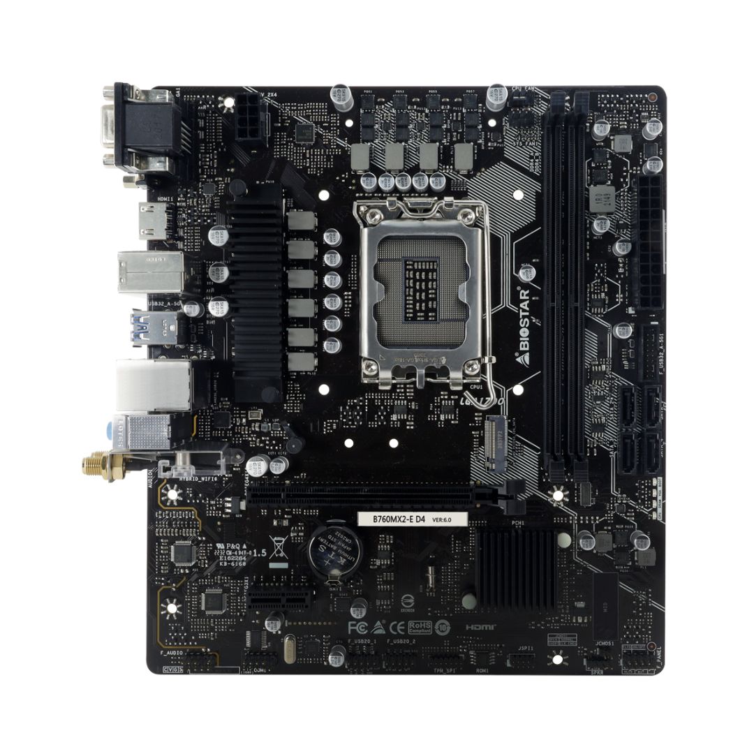MOTHERBOARD BIOSTAR B760MX2-E D4 M2/DDR4