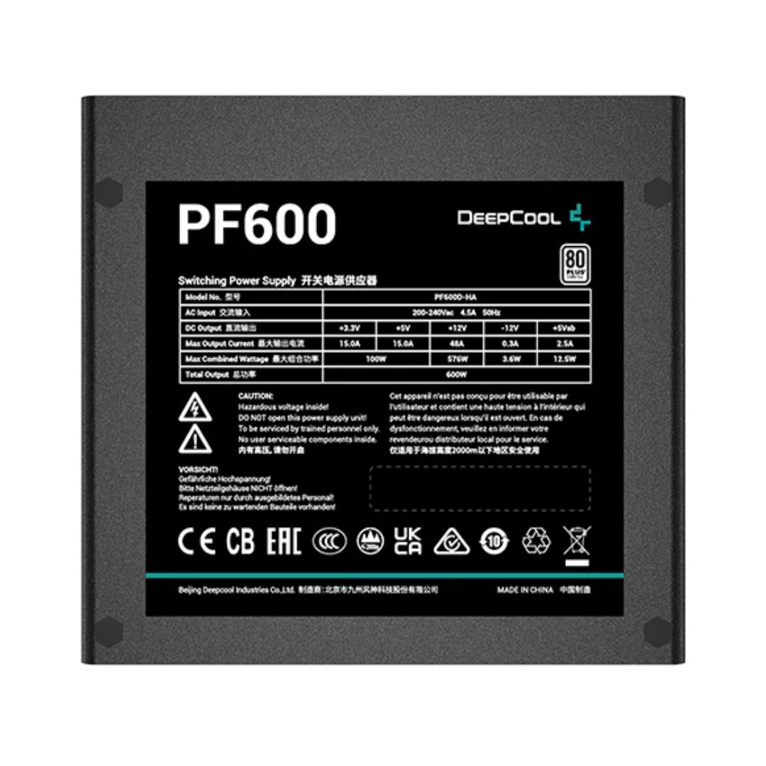 DEEP COOL PF600 80PLUS 600W ( R-PF600D-HA0B-EU ) POWER SUPPLY