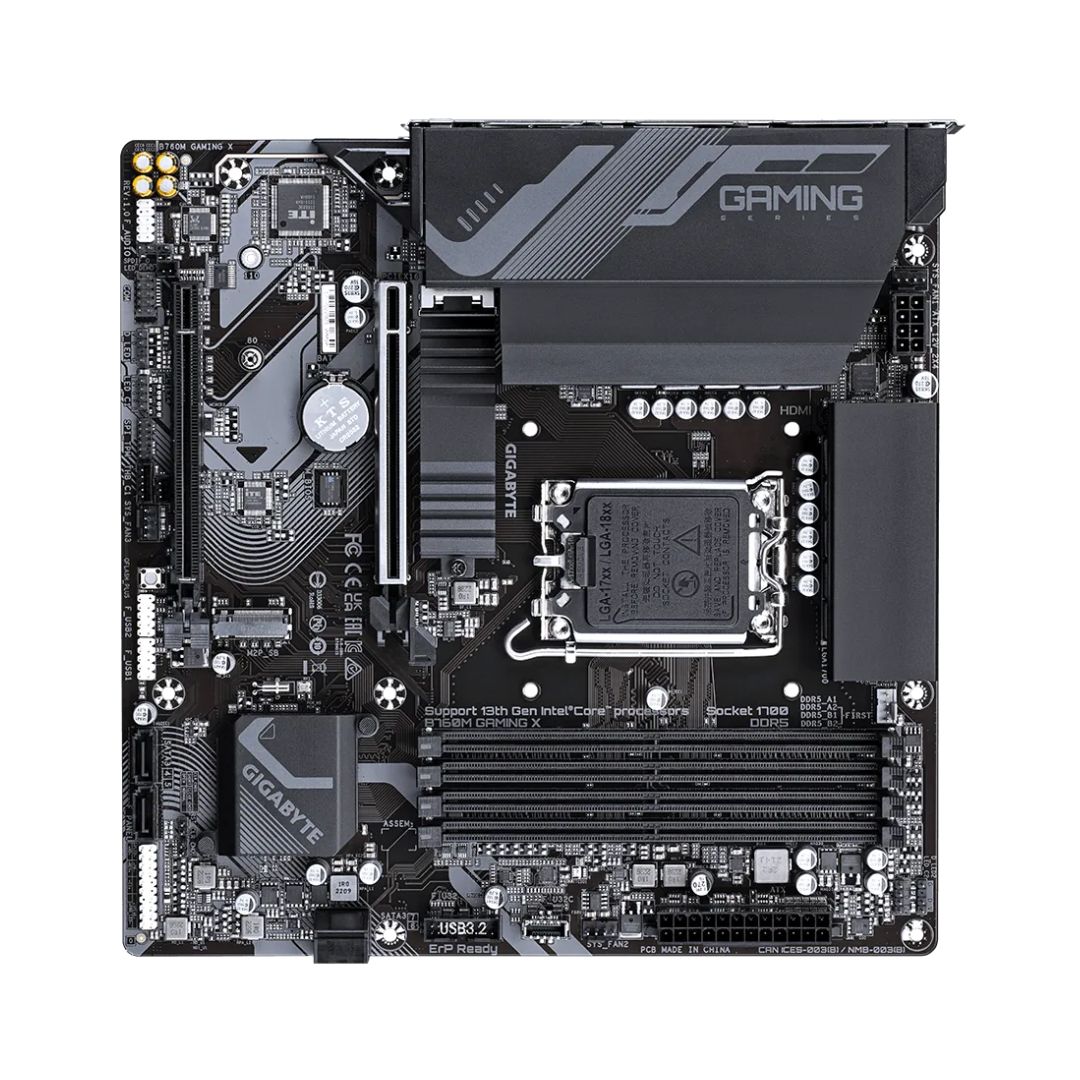 MOTHERBOARD GIGABYTE B760M GAMING X DDR5 (9MB76MGX5-00-G10)