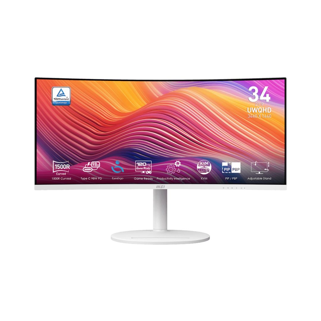 MSI MODERN MD342CQPW 3.5K 120HZ CURVED WHITE MONITOR