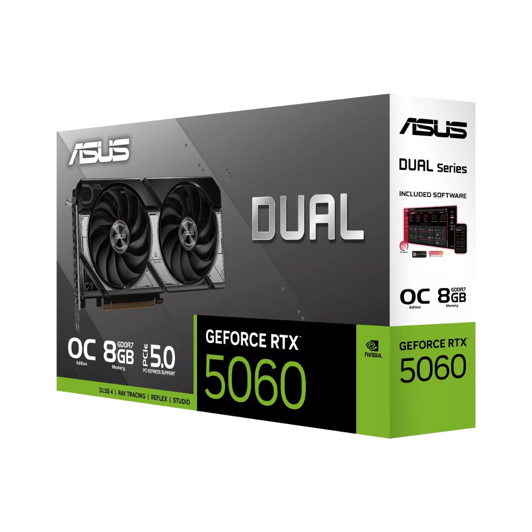 ASUS Dual GeForce RTX™ 5060 8GB GDDR7 OC Edition (DUAL-RTX5060-O8G)