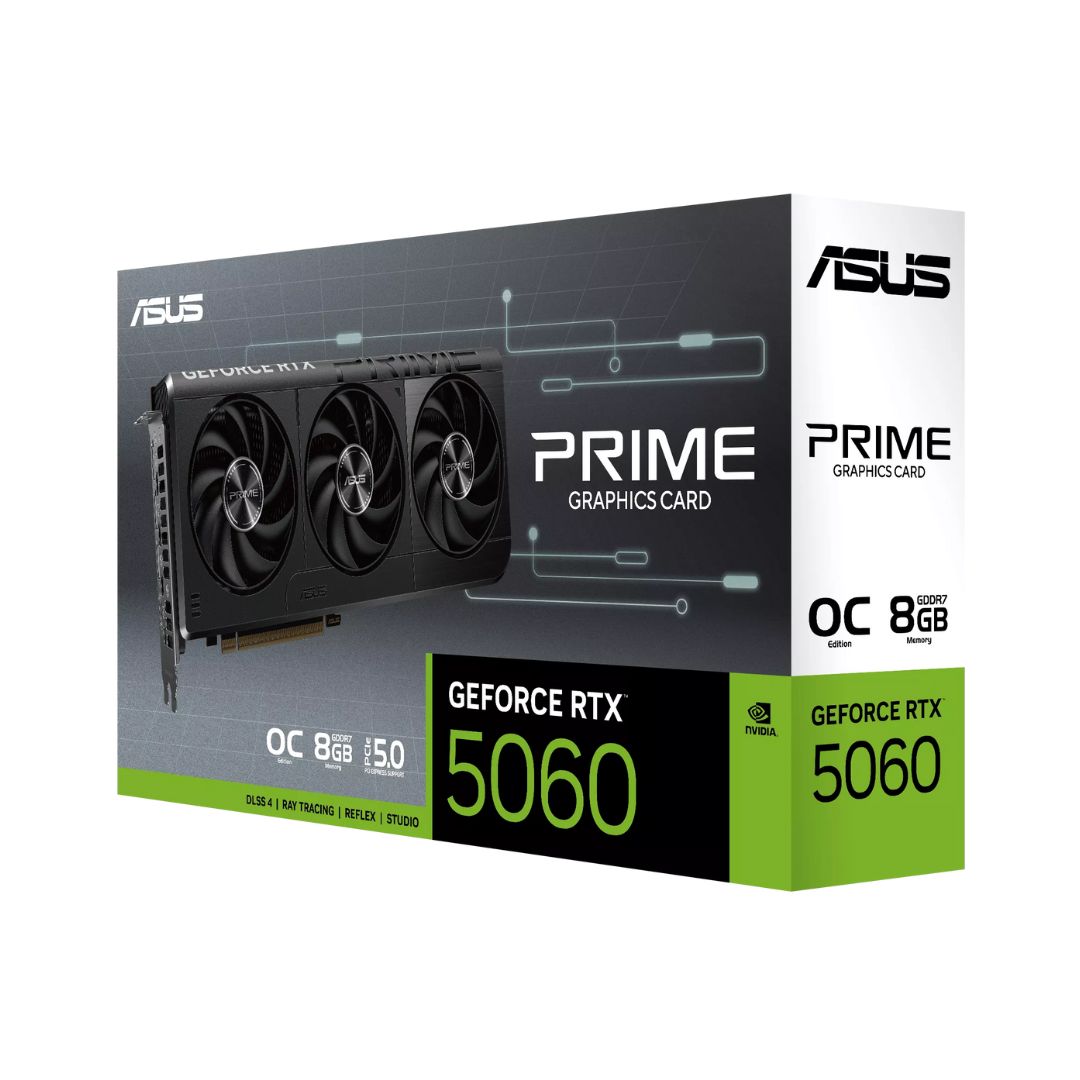 ASUS PRIME GeForce RTX™ 5060 8GB GDDR7 OC Edition (PRIME-RTX5060-O8G)