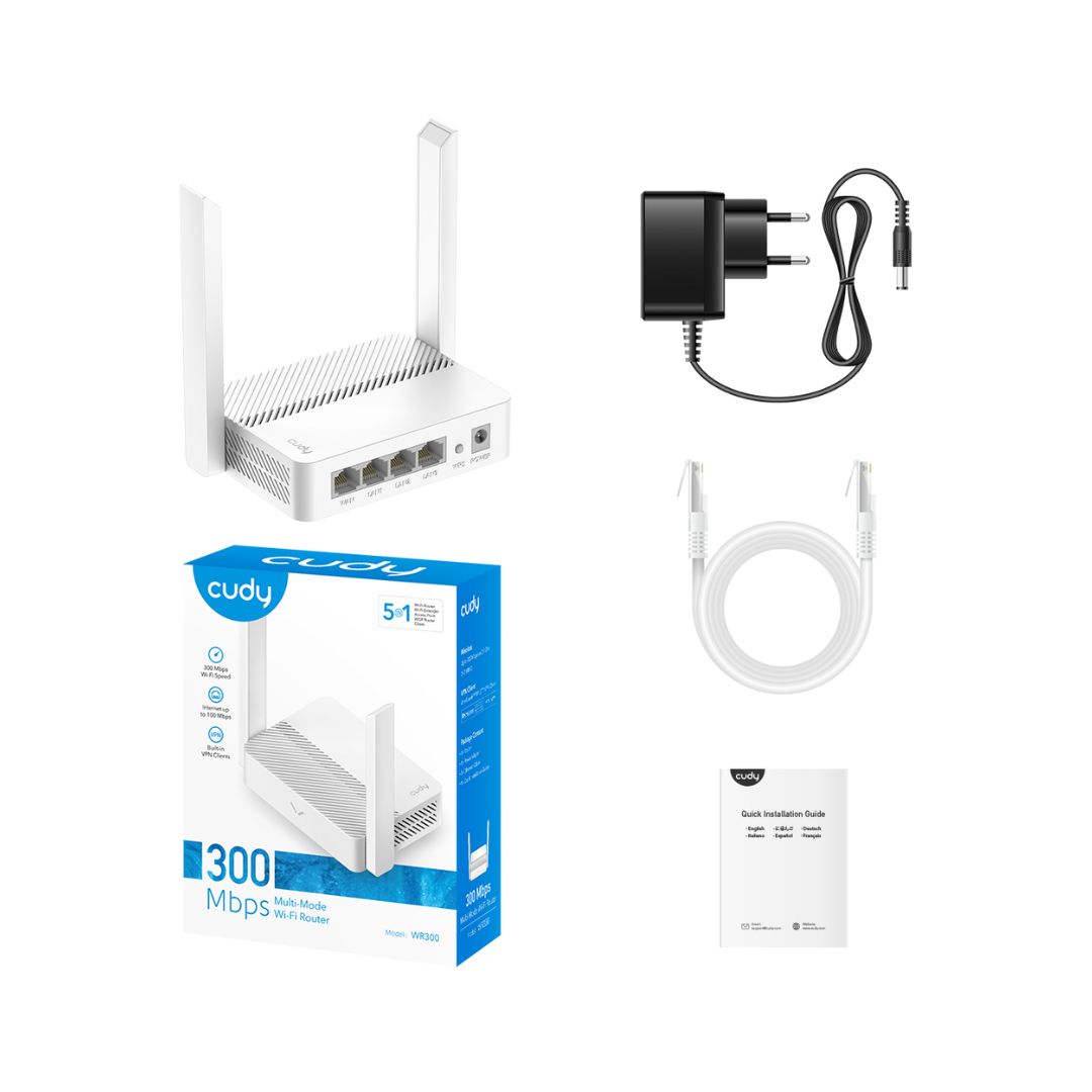 LAN ROUTER CUDY WR300 N300