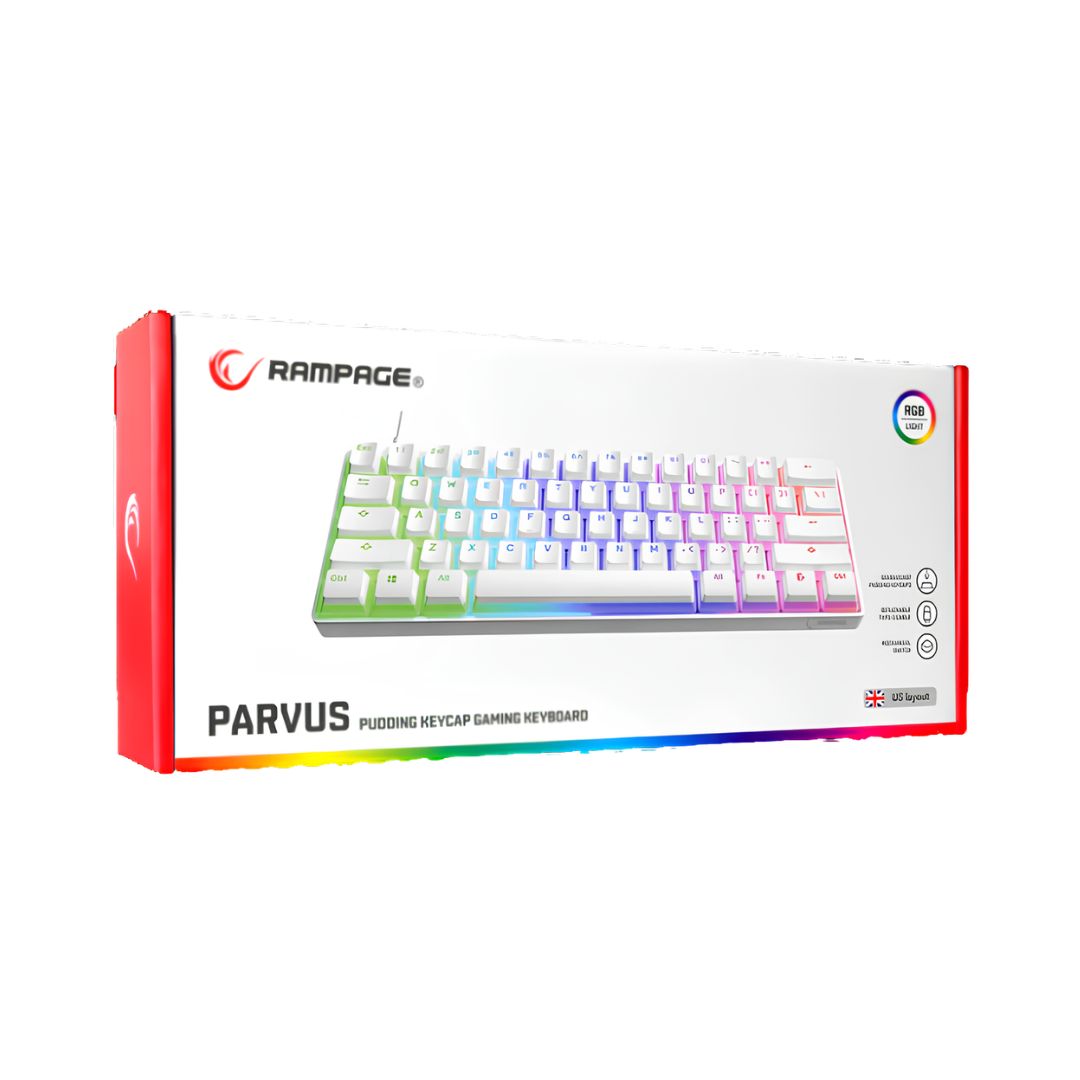Gaming klaviatura RAMPAGE KB-R135 PARVUS WHITE