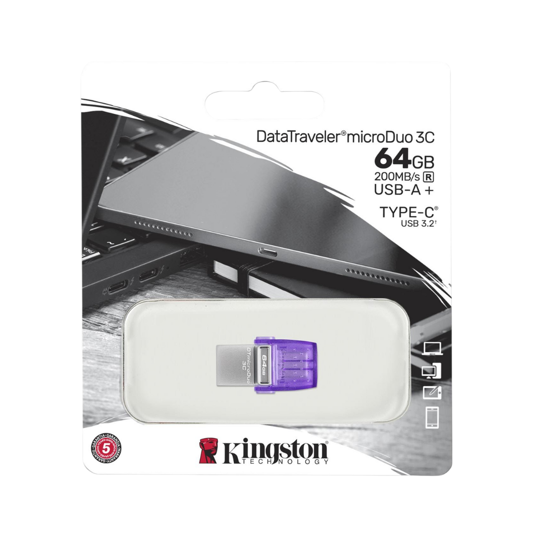 Fleş kart KINGSTON DATATRAVELER MICRODUO 64GB TYPE-C+USB