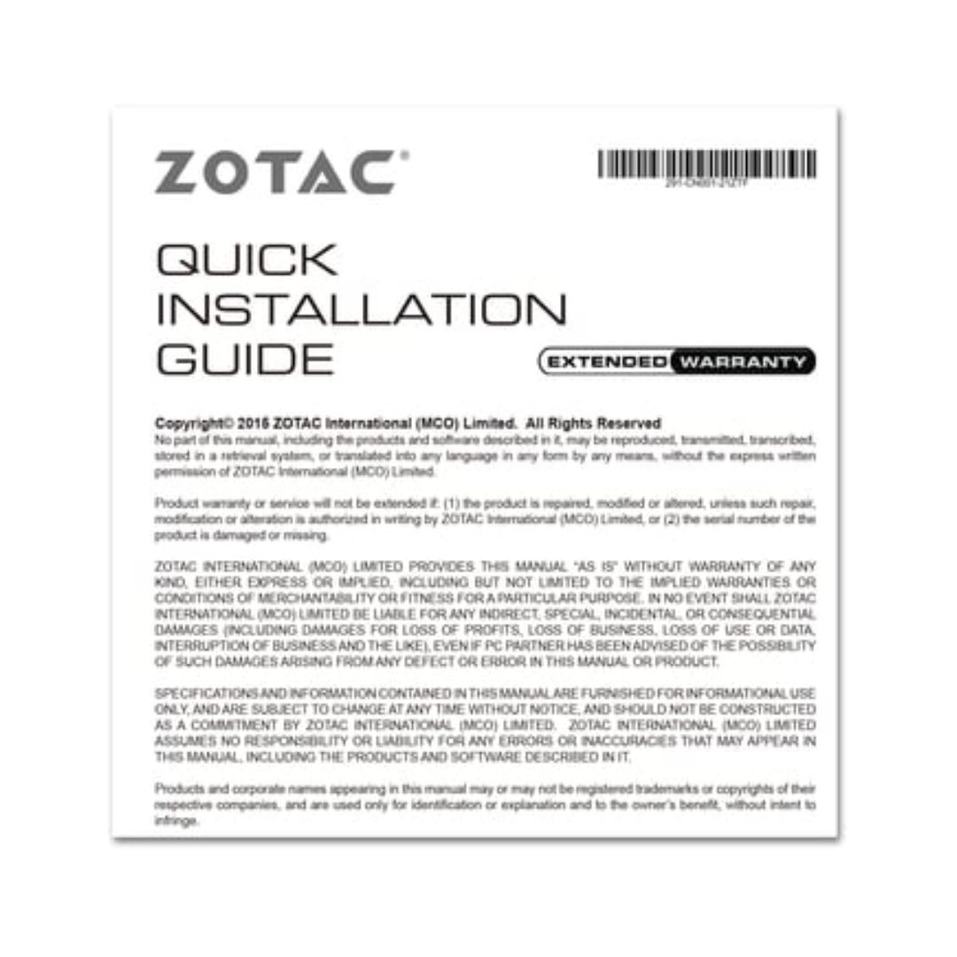 ZOTAC GAMING GTX1660TI 6GB 192BIT