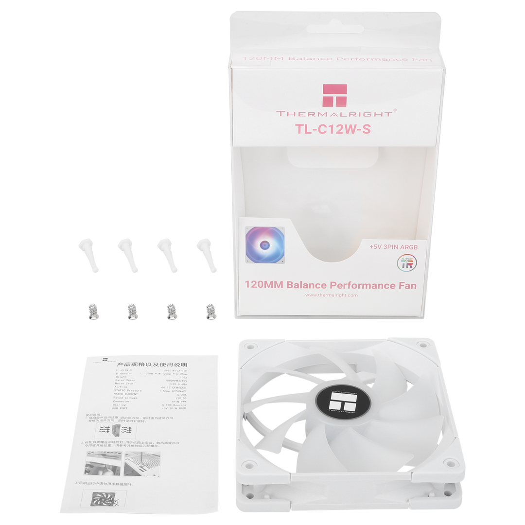COOLER CASE THERMALRIGHT TL-C12W-S V3 X3 120MM ARGB WHITE