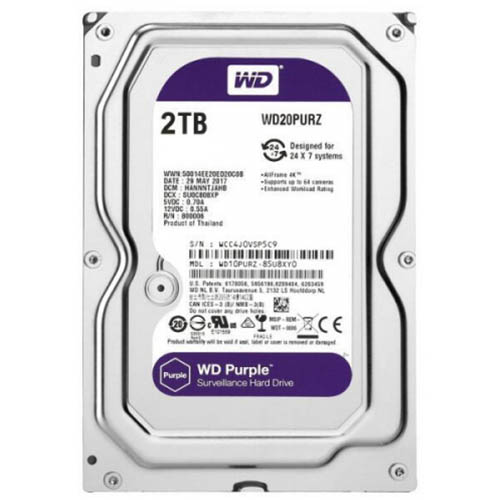 Hard Disk Western Digital Purple 2TB 5400 RPM 3.5
